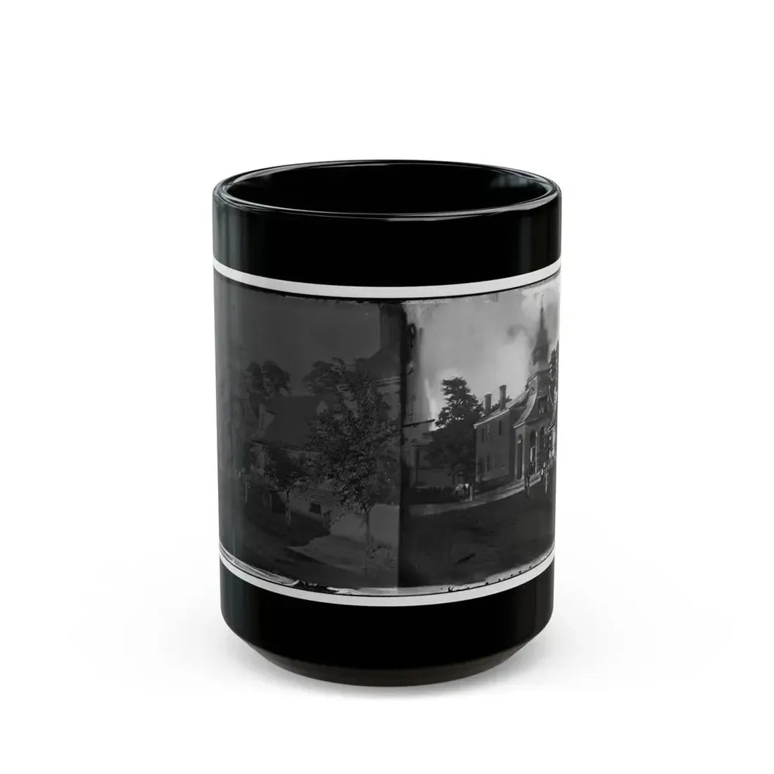 Culpeper Court House, Va. Court House, With A Group Of Confederates Captured At Cedar Mountain On Balcony (U.S. Civil War) Black Coffee Mug 15oz - Go Mug Yourself