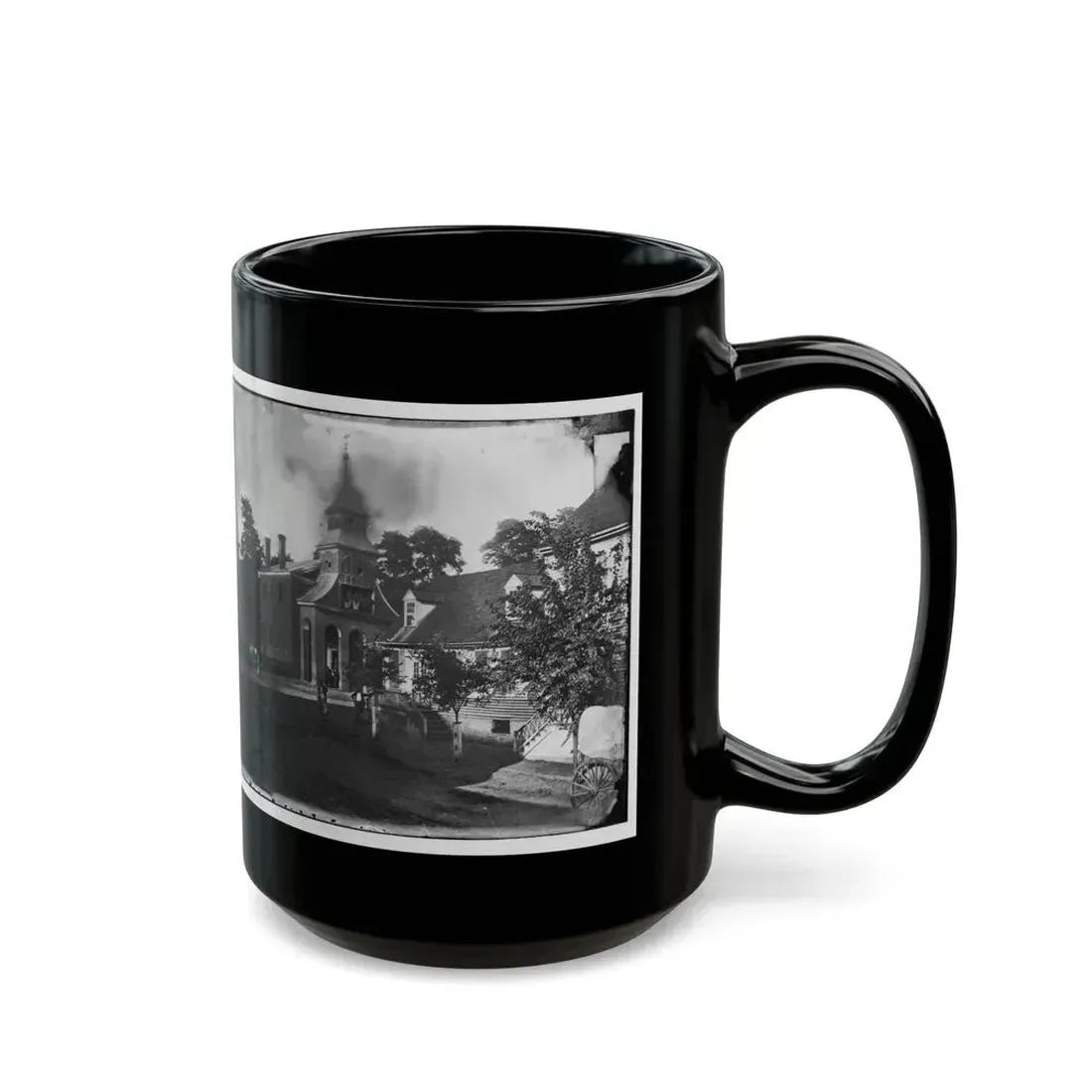 Culpeper Court House, Va. Court House, With A Group Of Confederates Captured At Cedar Mountain On Balcony (U.S. Civil War) Black Coffee Mug - Go Mug Yourself