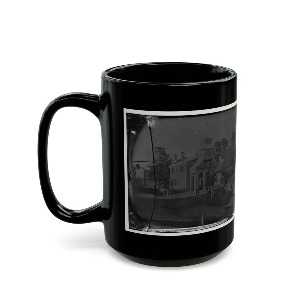 Culpeper Court House, Va. Court House, With A Group Of Confederates Captured At Cedar Mountain On Balcony (U.S. Civil War) Black Coffee Mug - Go Mug Yourself