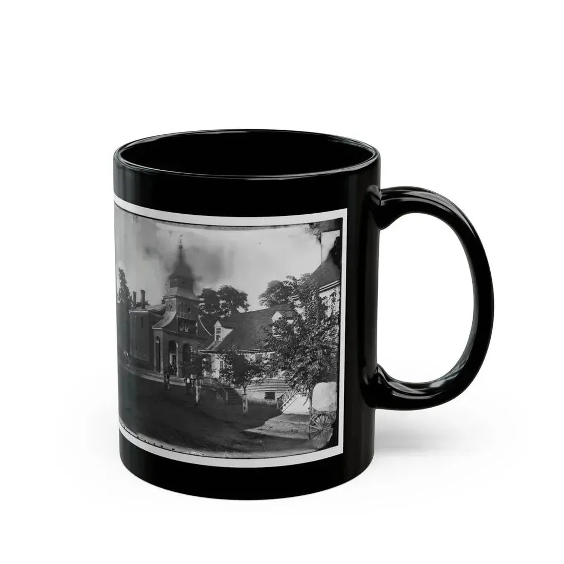 Culpeper Court House, Va. Court House, With A Group Of Confederates Captured At Cedar Mountain On Balcony (U.S. Civil War) Black Coffee Mug - Go Mug Yourself
