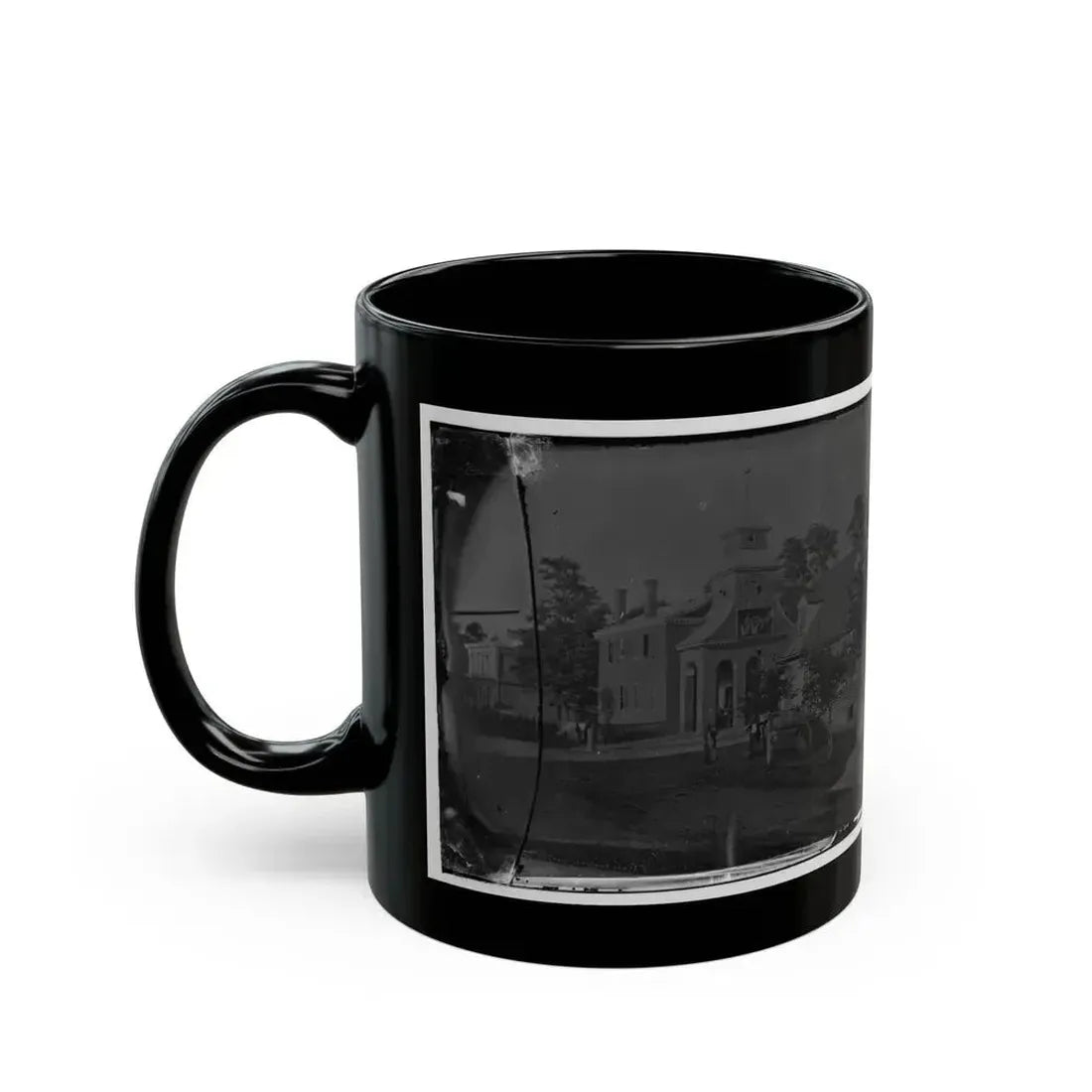 Culpeper Court House, Va. Court House, With A Group Of Confederates Captured At Cedar Mountain On Balcony (U.S. Civil War) Black Coffee Mug - Go Mug Yourself
