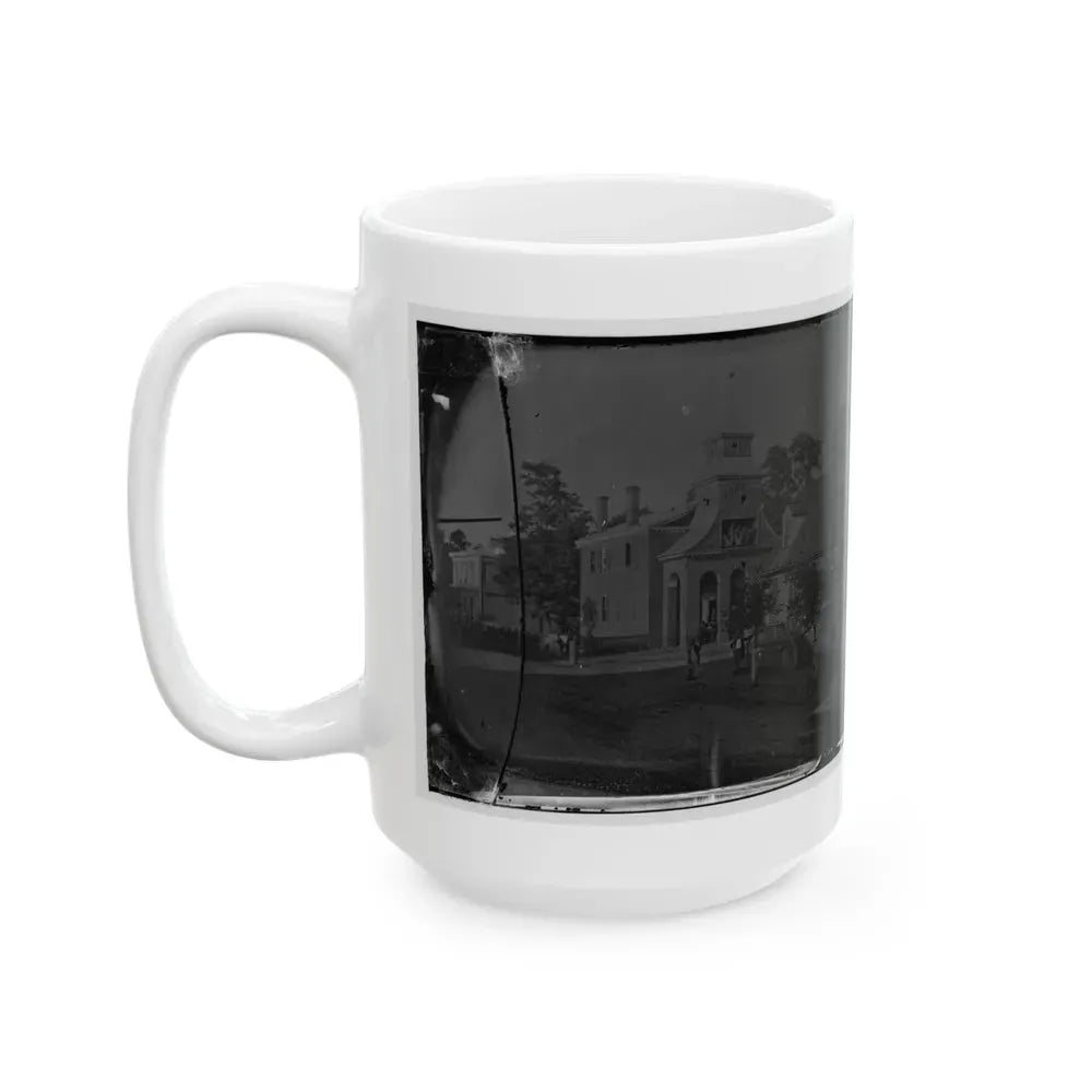 Culpeper Court House, Va. Court House, With A Group Of Confederates Captured At Cedar Mountain On Balcony (U.S. Civil War) White Coffee Mug - Go Mug Yourself