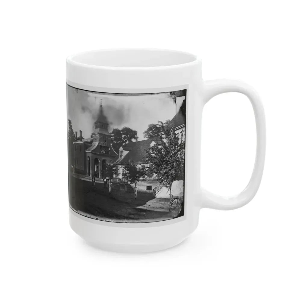 Culpeper Court House, Va. Court House, With A Group Of Confederates Captured At Cedar Mountain On Balcony (U.S. Civil War) White Coffee Mug - Go Mug Yourself