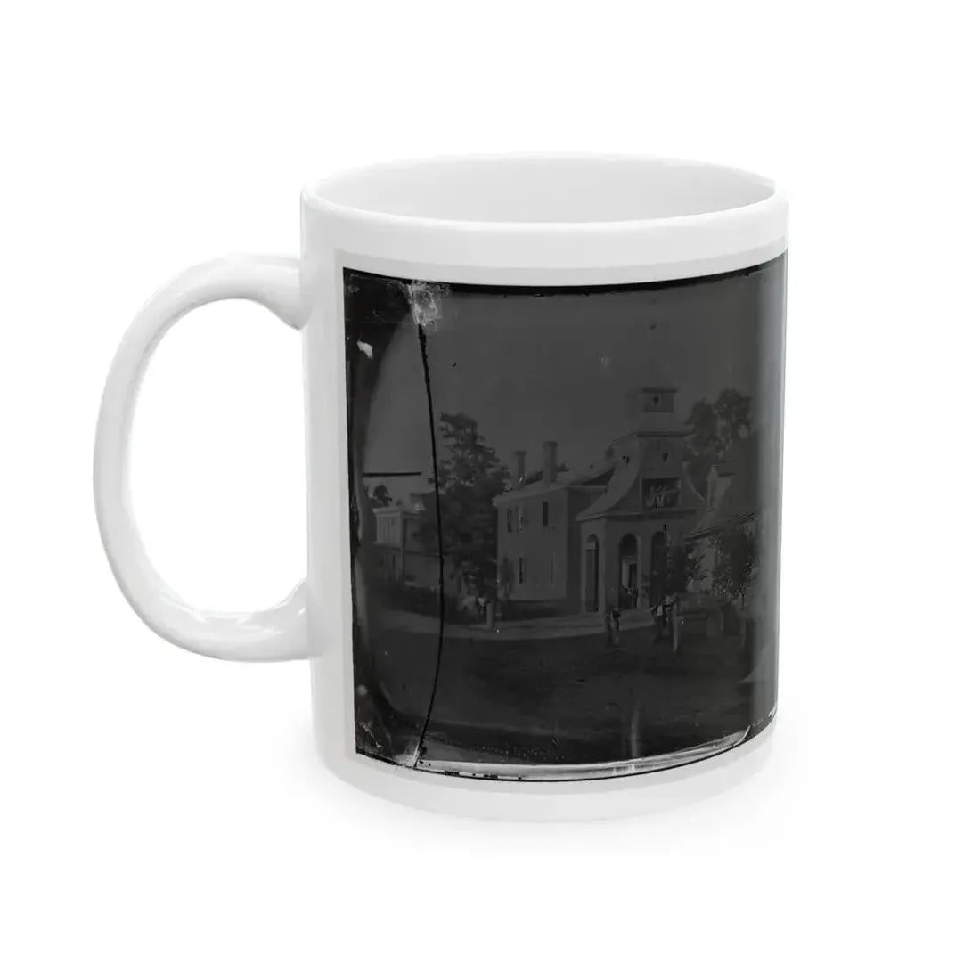 Culpeper Court House, Va. Court House, With A Group Of Confederates Captured At Cedar Mountain On Balcony (U.S. Civil War) White Coffee Mug - Go Mug Yourself