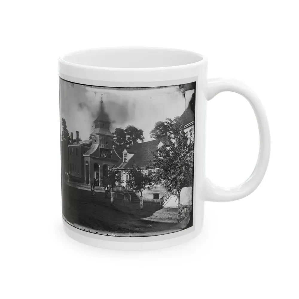 Culpeper Court House, Va. Court House, With A Group Of Confederates Captured At Cedar Mountain On Balcony (U.S. Civil War) White Coffee Mug - Go Mug Yourself