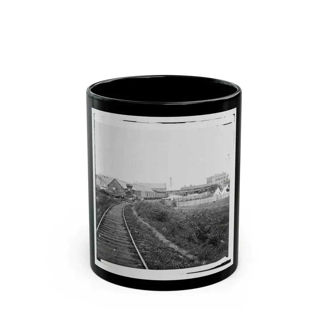Culpeper Court House, Va. Freight Train On Orange And Alexandria Railroad (U.S. Civil War) Black Coffee Mug 11oz - Go Mug Yourself