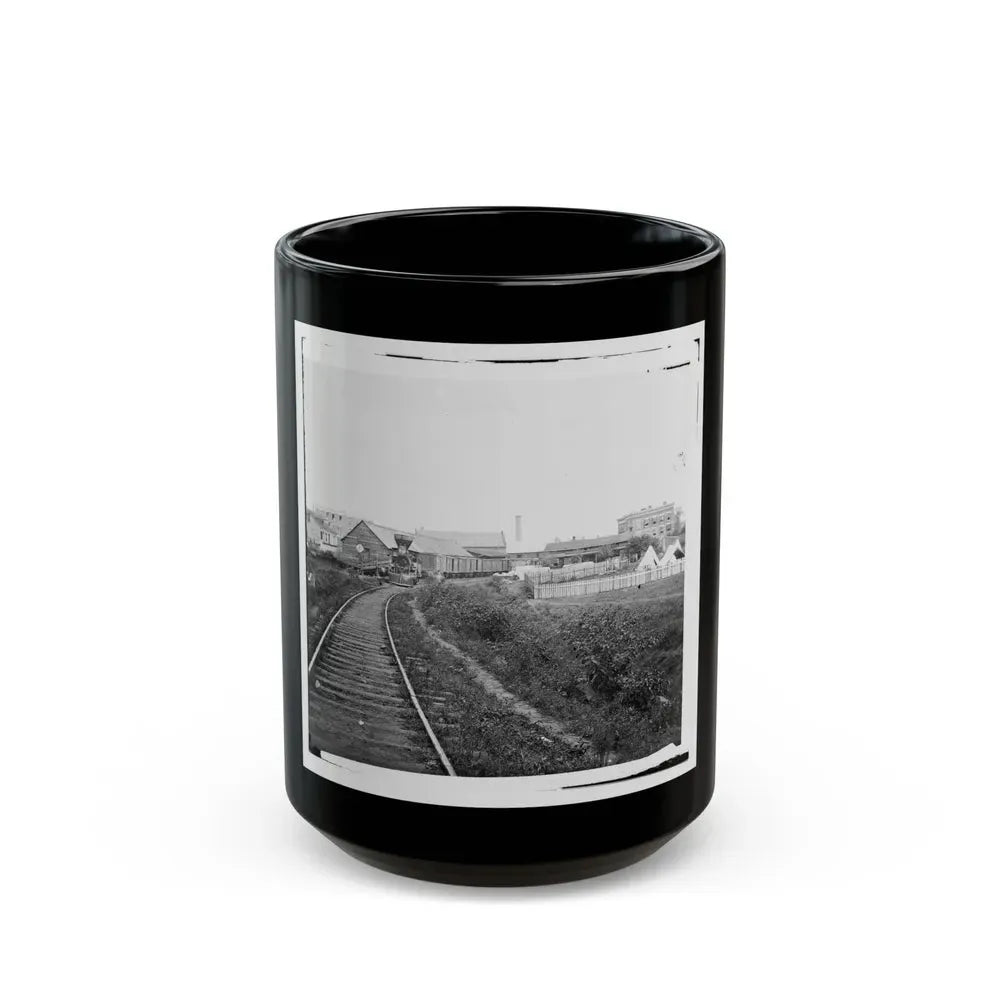 Culpeper Court House, Va. Freight Train On Orange And Alexandria Railroad (U.S. Civil War) Black Coffee Mug 15oz - Go Mug Yourself