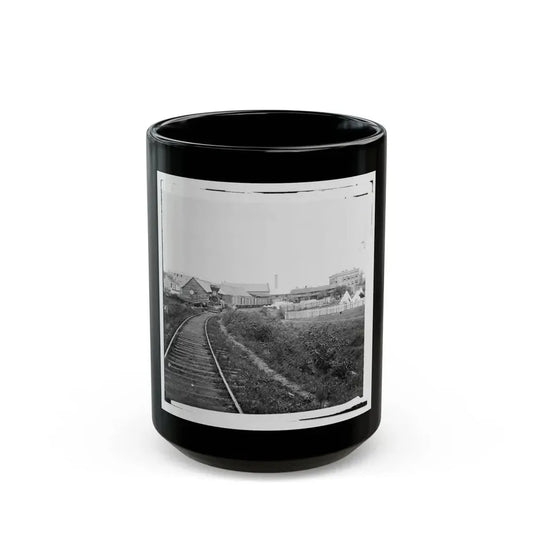 Culpeper Court House, Va. Freight Train On Orange And Alexandria Railroad (U.S. Civil War) Black Coffee Mug 15oz - Go Mug Yourself