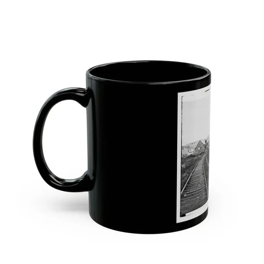 Culpeper Court House, Va. Freight Train On Orange And Alexandria Railroad (U.S. Civil War) Black Coffee Mug - Go Mug Yourself