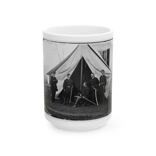 Culpeper, Va. Gen. Andrew A. Humphreys And Staff (U.S. Civil War) White Coffee Mug 15oz - Go Mug Yourself