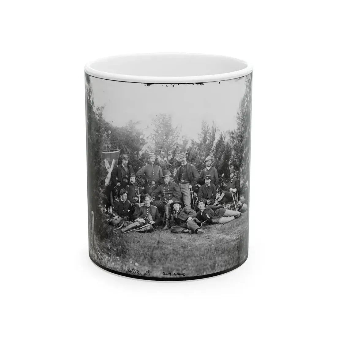 Culpeper, Va. Gen Robert O. Tyler And Staff Of The Artillery Reserve; Another View (U.S. Civil War) White Coffee Mug 11oz - Go Mug Yourself