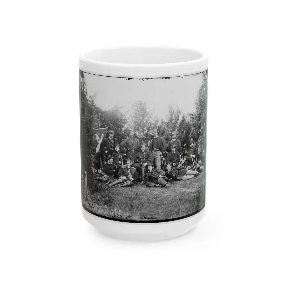 Culpeper, Va. Gen Robert O. Tyler And Staff Of The Artillery Reserve; Another View (U.S. Civil War) White Coffee Mug 15oz - Go Mug Yourself