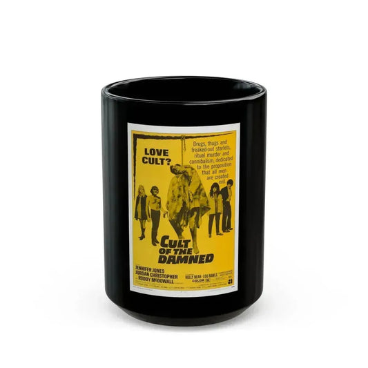 CULT OF THE DAMNED 1969 Movie Poster - Black Coffee Mug 15oz - Go Mug Yourself