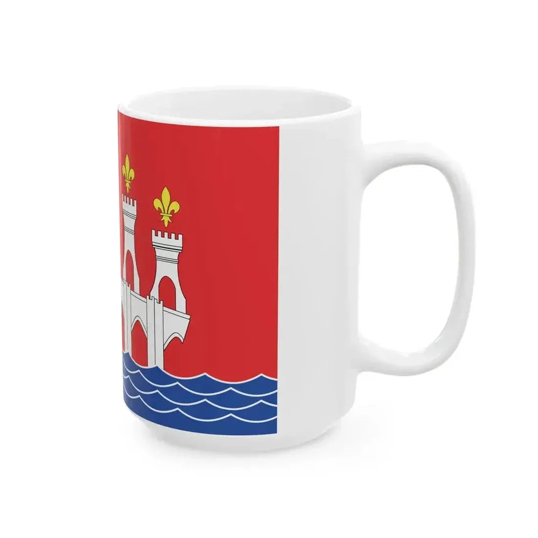 Cultural flag of Lot (France) White Coffee Mug - Go Mug Yourself