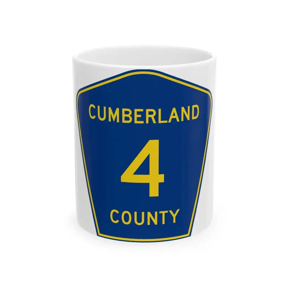 Cumberland County 4 (Illinois) (Road Sign) White Coffee Mug 11oz - Go Mug Yourself