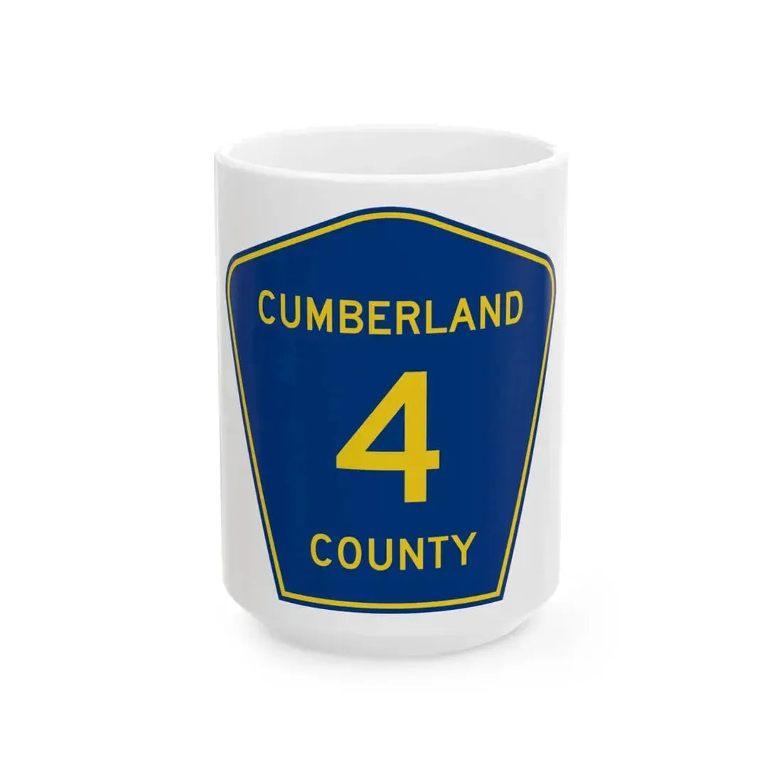 Cumberland County 4 (Illinois) (Road Sign) White Coffee Mug 15oz - Go Mug Yourself