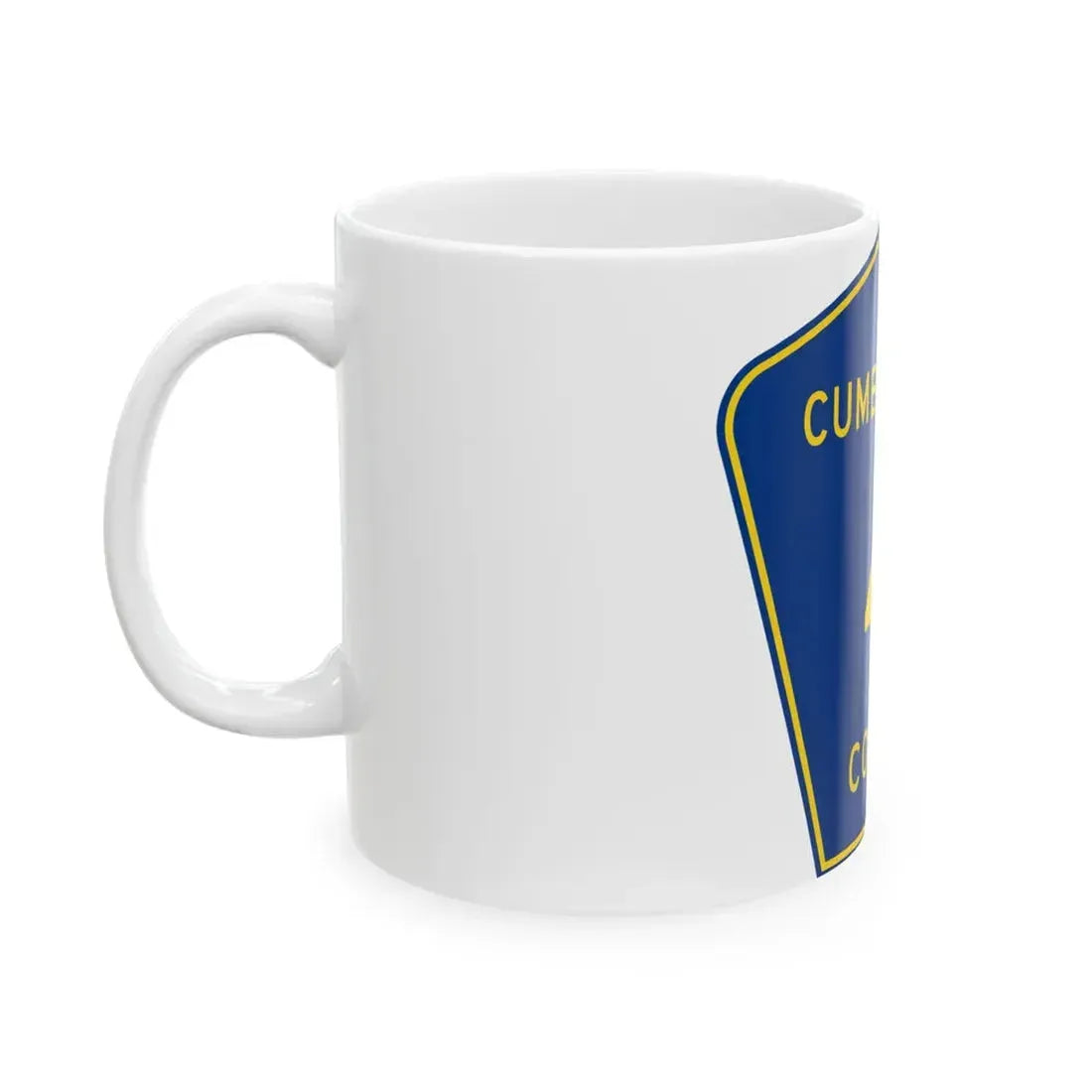 Cumberland County 4 (Illinois) (Road Sign) White Coffee Mug - Go Mug Yourself