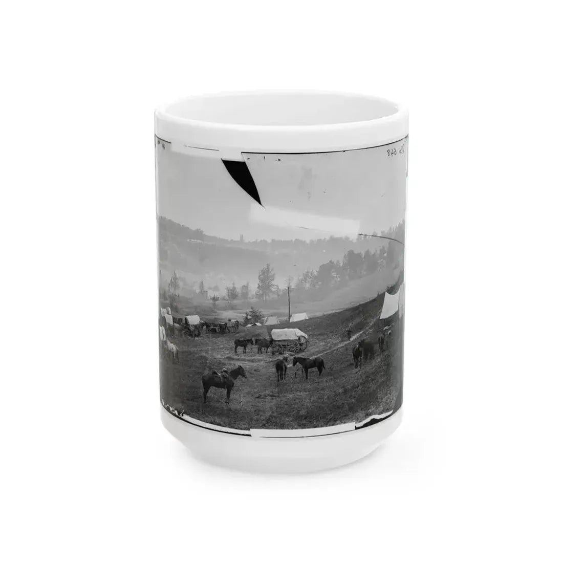 Cumberland Landing, Va. Federal Encampment; Another View (U.S. Civil War) White Coffee Mug 15oz - Go Mug Yourself