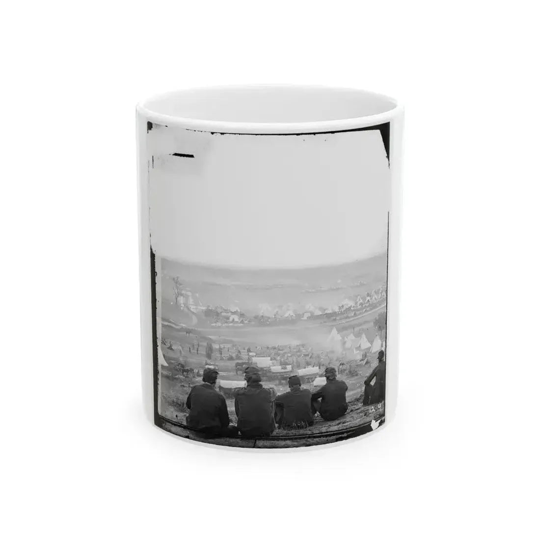 Cumberland Landing, Va. Federal Encampment On Pamunkey River, Va.; Another View (U.S. Civil War) White Coffee Mug 11oz - Go Mug Yourself