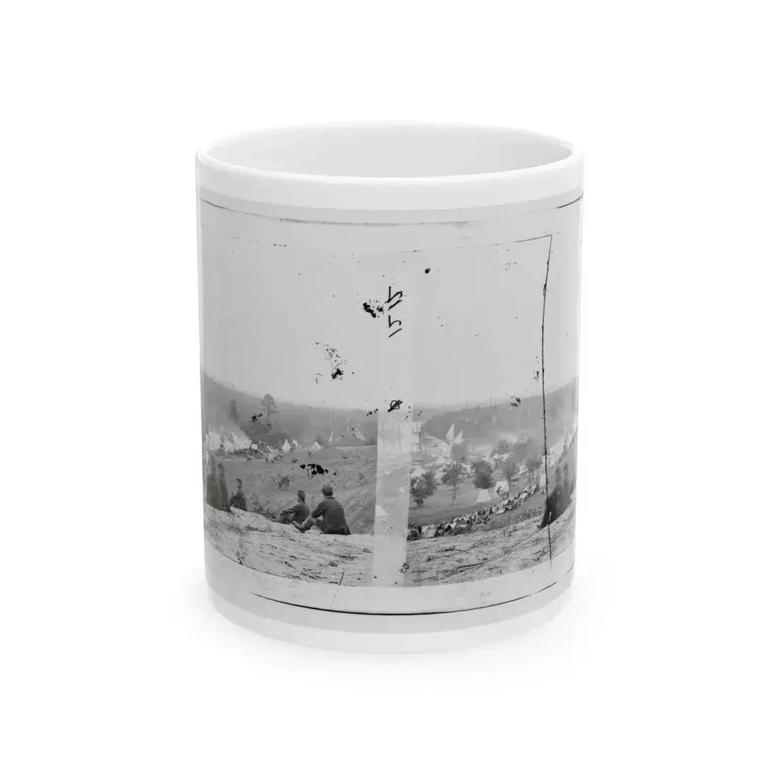 Cumberland Landing, Va. Federal Encampment On Pamunkey River, Va. (U.S. Civil War) White Coffee Mug 11oz - Go Mug Yourself