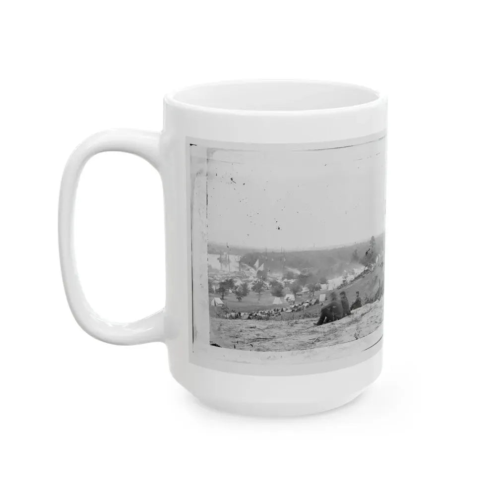 Cumberland Landing, Va. Federal Encampment On Pamunkey River, Va. (U.S. Civil War) White Coffee Mug - Go Mug Yourself
