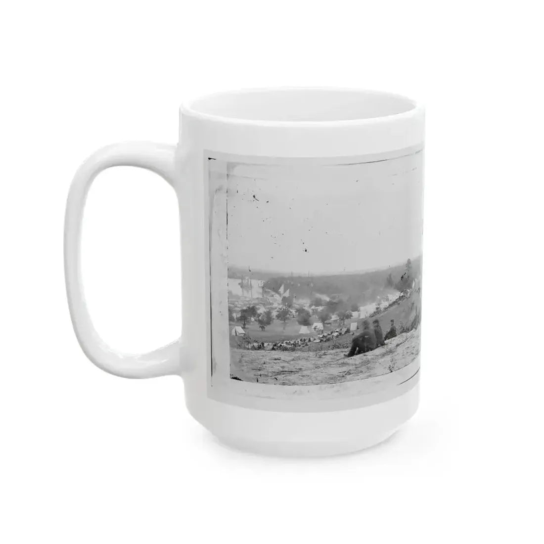 Cumberland Landing, Va. Federal Encampment On Pamunkey River, Va. (U.S. Civil War) White Coffee Mug - Go Mug Yourself