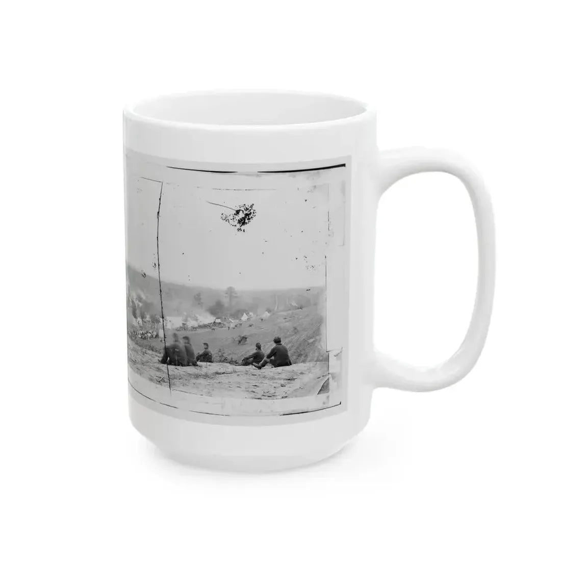 Cumberland Landing, Va. Federal Encampment On Pamunkey River, Va. (U.S. Civil War) White Coffee Mug - Go Mug Yourself