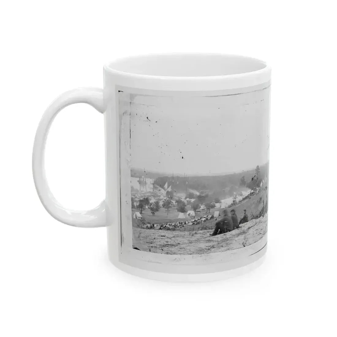 Cumberland Landing, Va. Federal Encampment On Pamunkey River, Va. (U.S. Civil War) White Coffee Mug - Go Mug Yourself