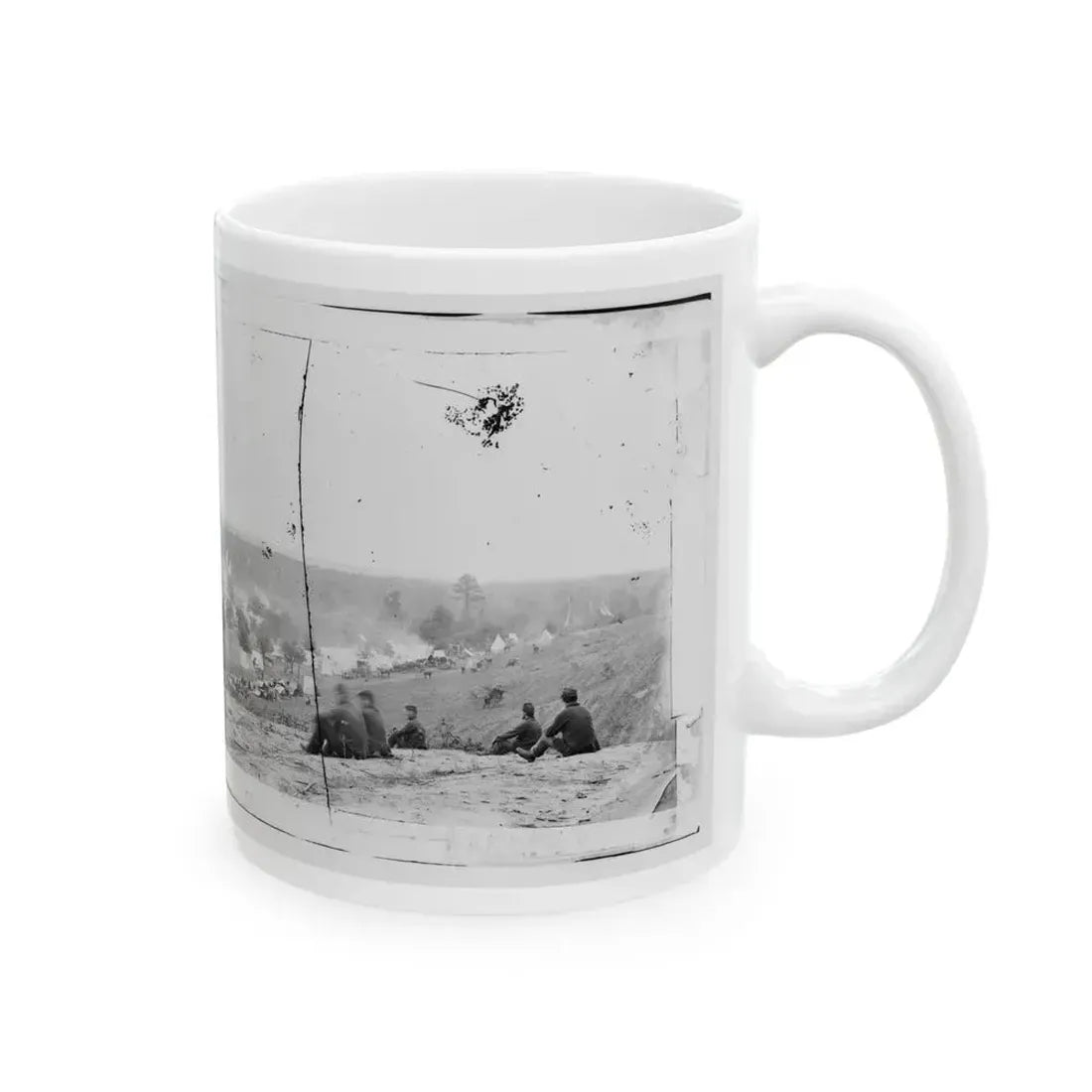 Cumberland Landing, Va. Federal Encampment On Pamunkey River, Va. (U.S. Civil War) White Coffee Mug - Go Mug Yourself