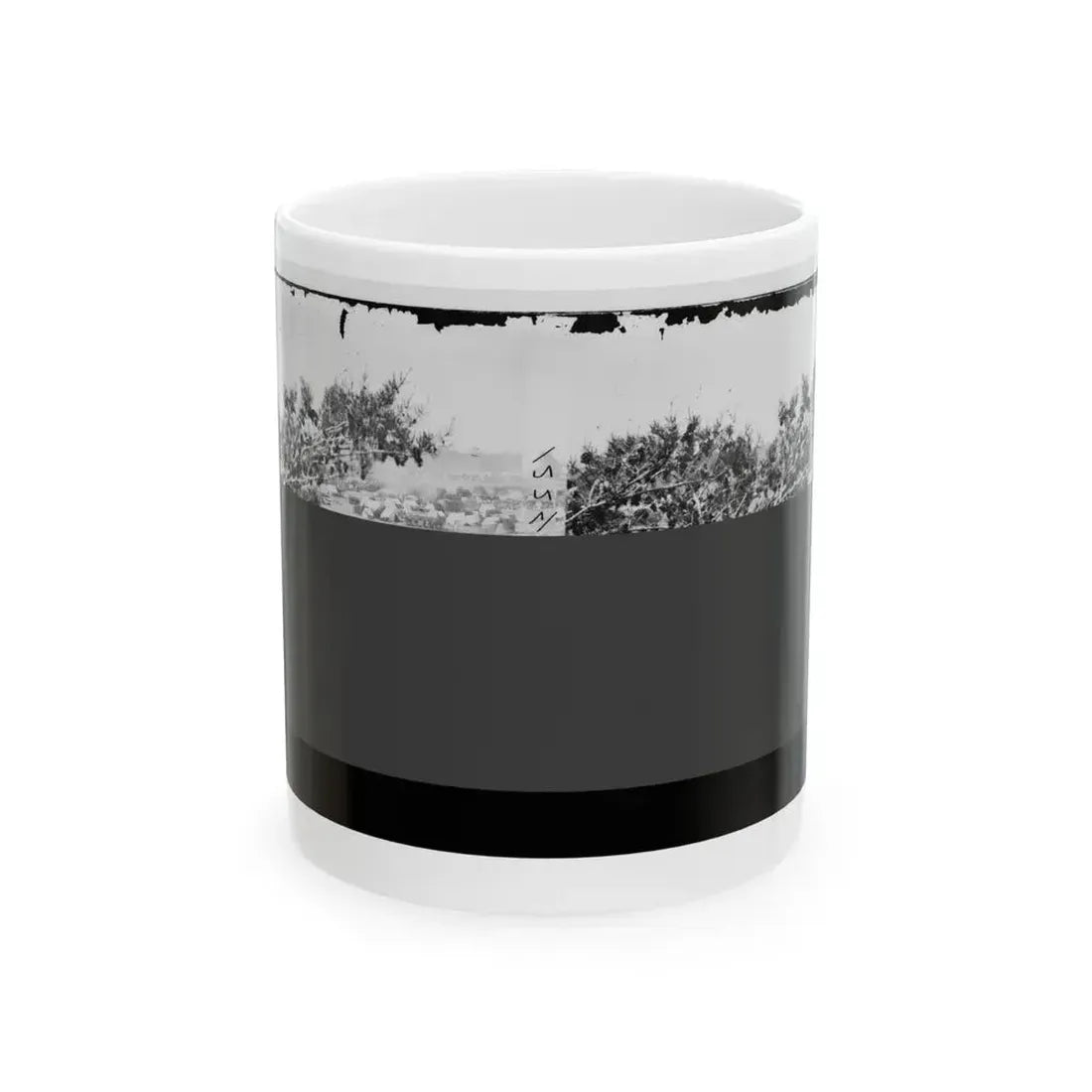Cumberland Landing, Va. Federal Encampment; View From Tree (U.S. Civil War) White Coffee Mug 11oz - Go Mug Yourself
