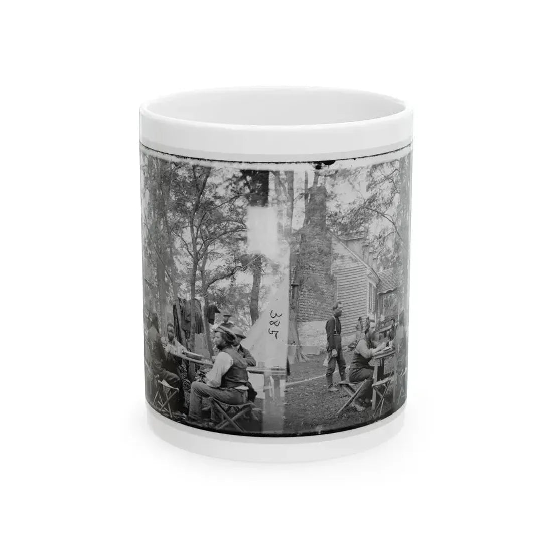 Cumberland Landing, Va. Secret Service Men At Foller's House (U.S. Civil War) White Coffee Mug 11oz - Go Mug Yourself