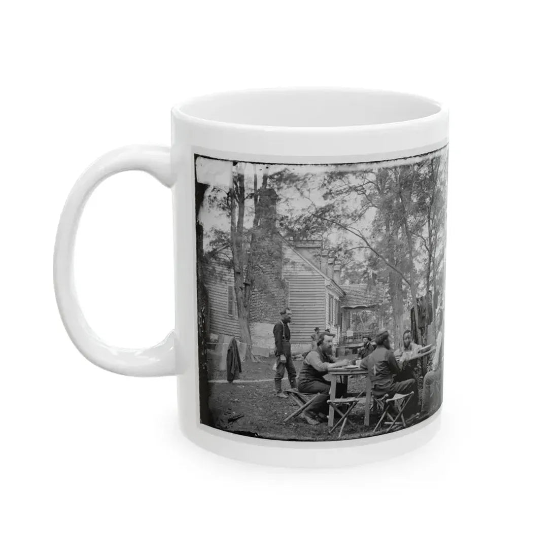 Cumberland Landing, Va. Secret Service Men At Foller's House (U.S. Civil War) White Coffee Mug - Go Mug Yourself