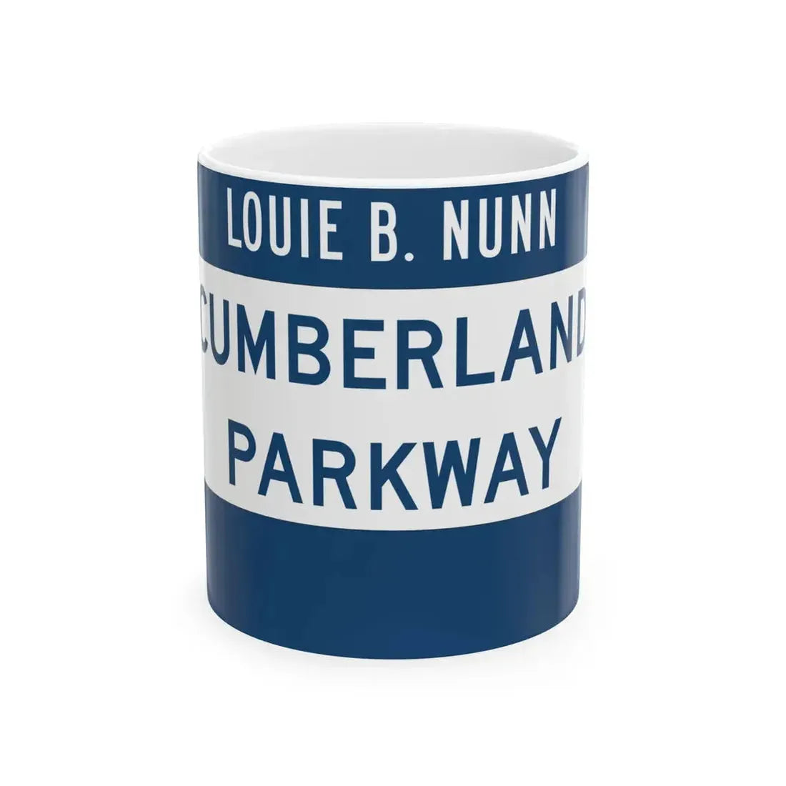 Cumberland Parkway (Kentucky) (Road Sign) White Coffee Mug 11oz - Go Mug Yourself