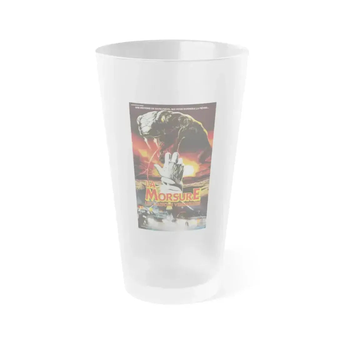 CURSE II THE BITE (FRENCH) 1989 Movie Poster - Frosted Pint Glass 16oz 16oz Frosted - Go Mug Yourself