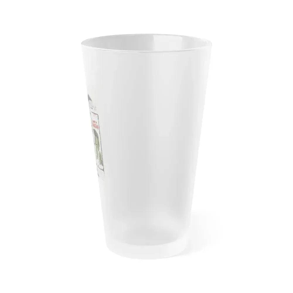 CURSE OF FRANKENSTEIN + HORROR OF DRACULA 1957 Movie Poster - Frosted Pint Glass 16oz - Go Mug Yourself