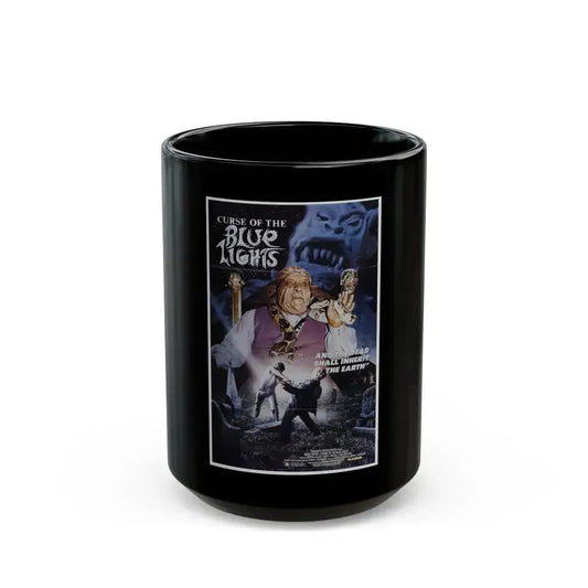 CURSE OF THE BLUE LIGHTS 1988 Movie Poster - Black Coffee Mug 15oz - Go Mug Yourself