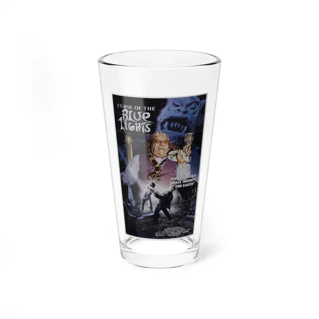 CURSE OF THE BLUE LIGHTS 1988 Movie Poster - Pint Glass 16oz 16oz - Go Mug Yourself