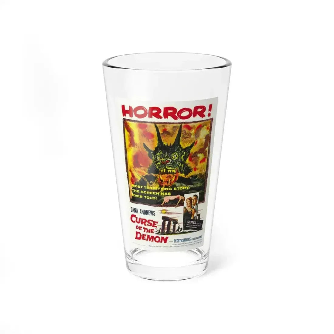CURSE OF THE DEMON 1957 Movie Poster - Pint Glass 16oz 16oz - Go Mug Yourself