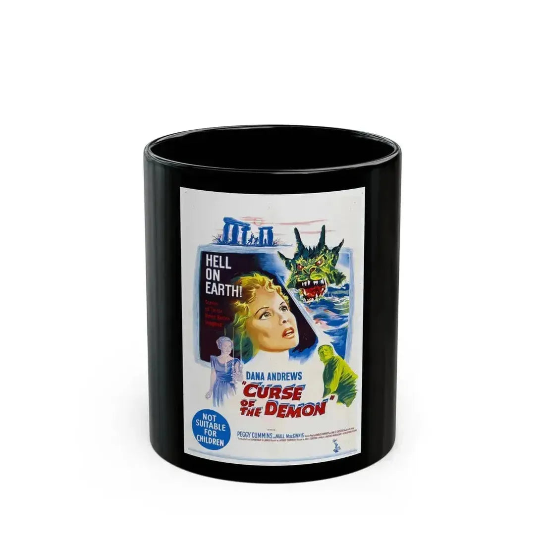 CURSE OF THE DEMON (NIGHT OF THE DEMON) 1957 Movie Poster - Black Coffee Mug 11oz - Go Mug Yourself