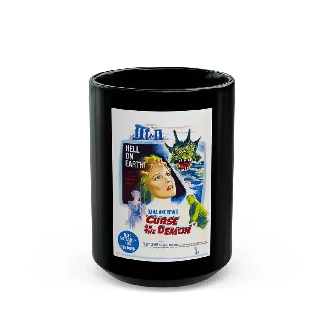 CURSE OF THE DEMON (NIGHT OF THE DEMON) 1957 Movie Poster - Black Coffee Mug 15oz - Go Mug Yourself