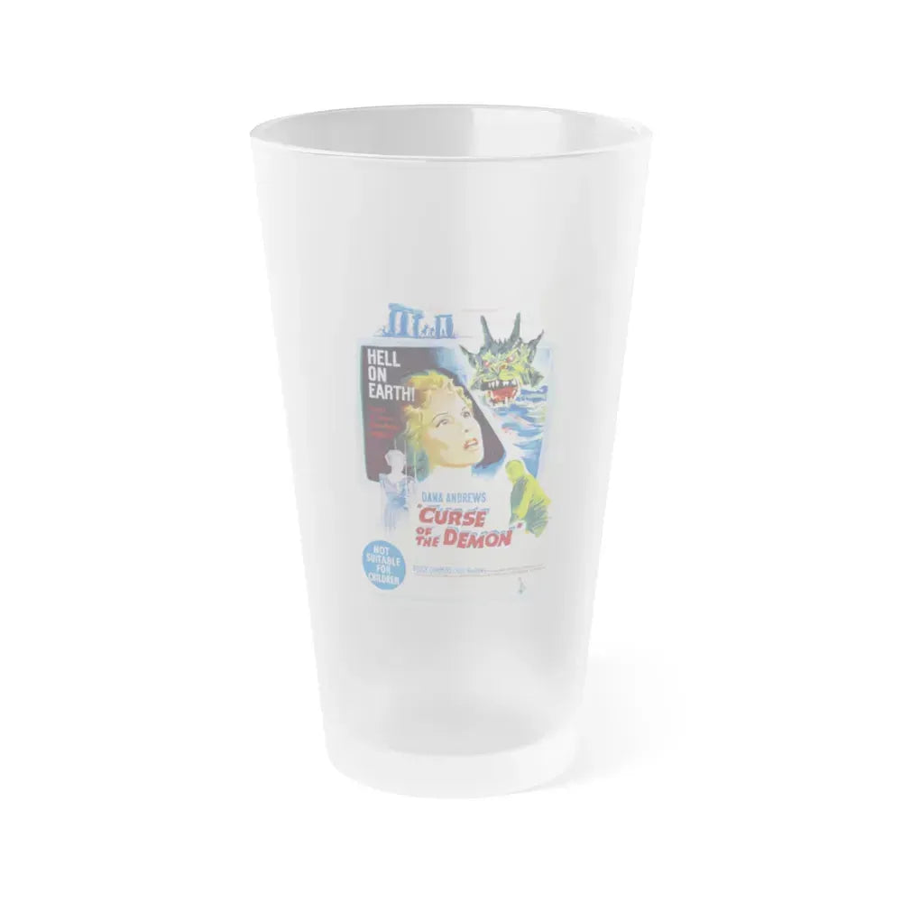 CURSE OF THE DEMON (NIGHT OF THE DEMON) 1957 Movie Poster - Frosted Pint Glass 16oz 16oz Frosted - Go Mug Yourself