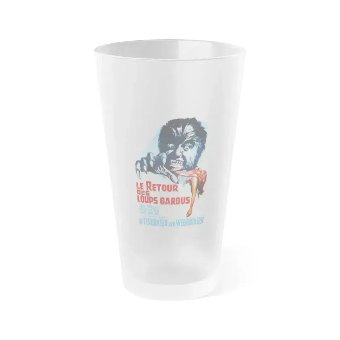CURSE OF THE DEVIL (Belgian) 1973 Movie Poster - Frosted Pint Glass 16oz 16oz Frosted - Go Mug Yourself