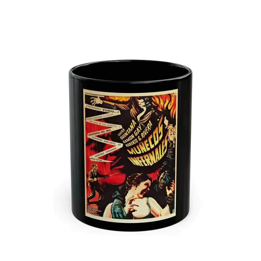 CURSE OF THE DOLL PEOPLE 1961 Movie Poster - Black Coffee Mug 11oz - Go Mug Yourself