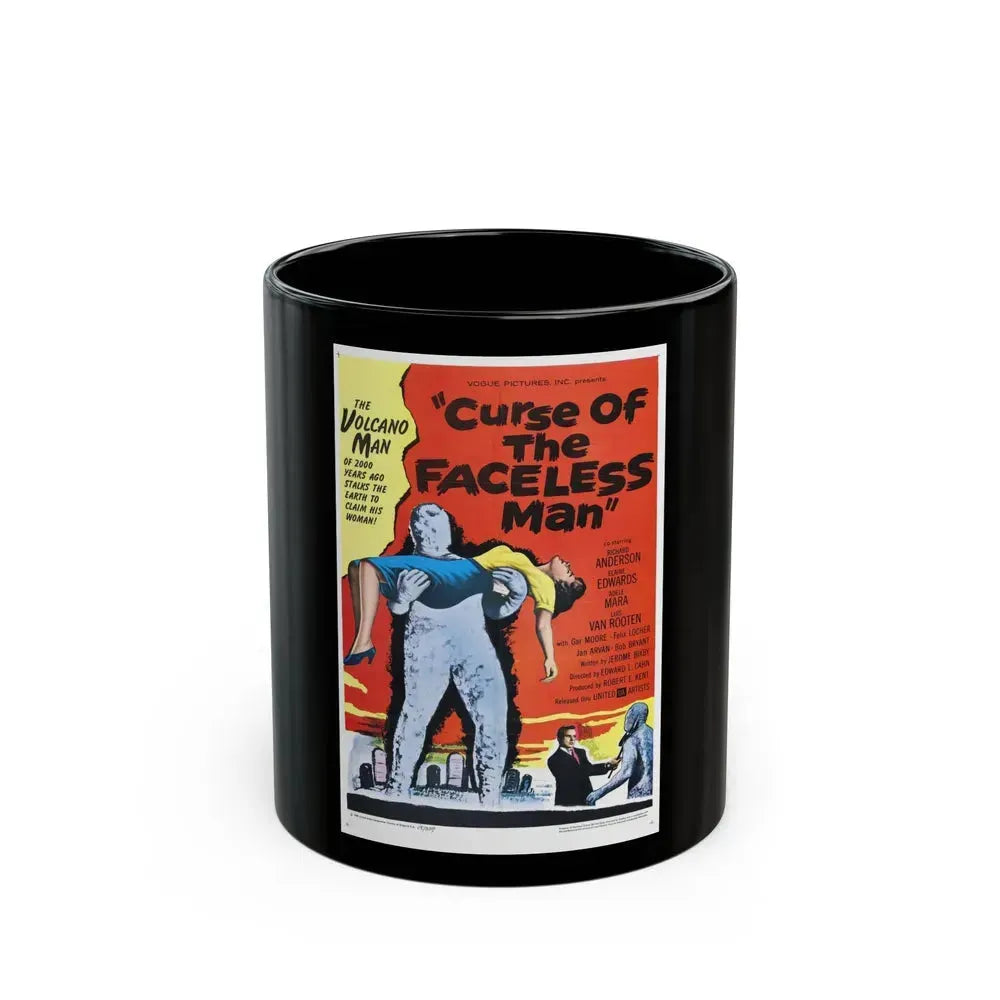CURSE OF THE FACELESS MAN 1958 Movie Poster - Black Coffee Mug 11oz - Go Mug Yourself