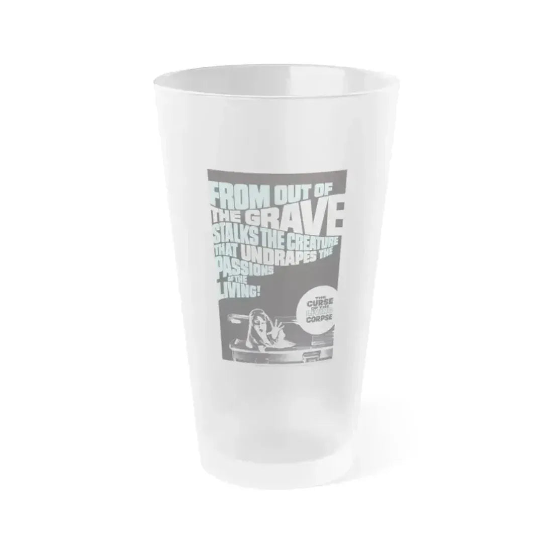 CURSE OF THE LIVING CORPSE 1964 Movie Poster - Frosted Pint Glass 16oz 16oz Frosted - Go Mug Yourself