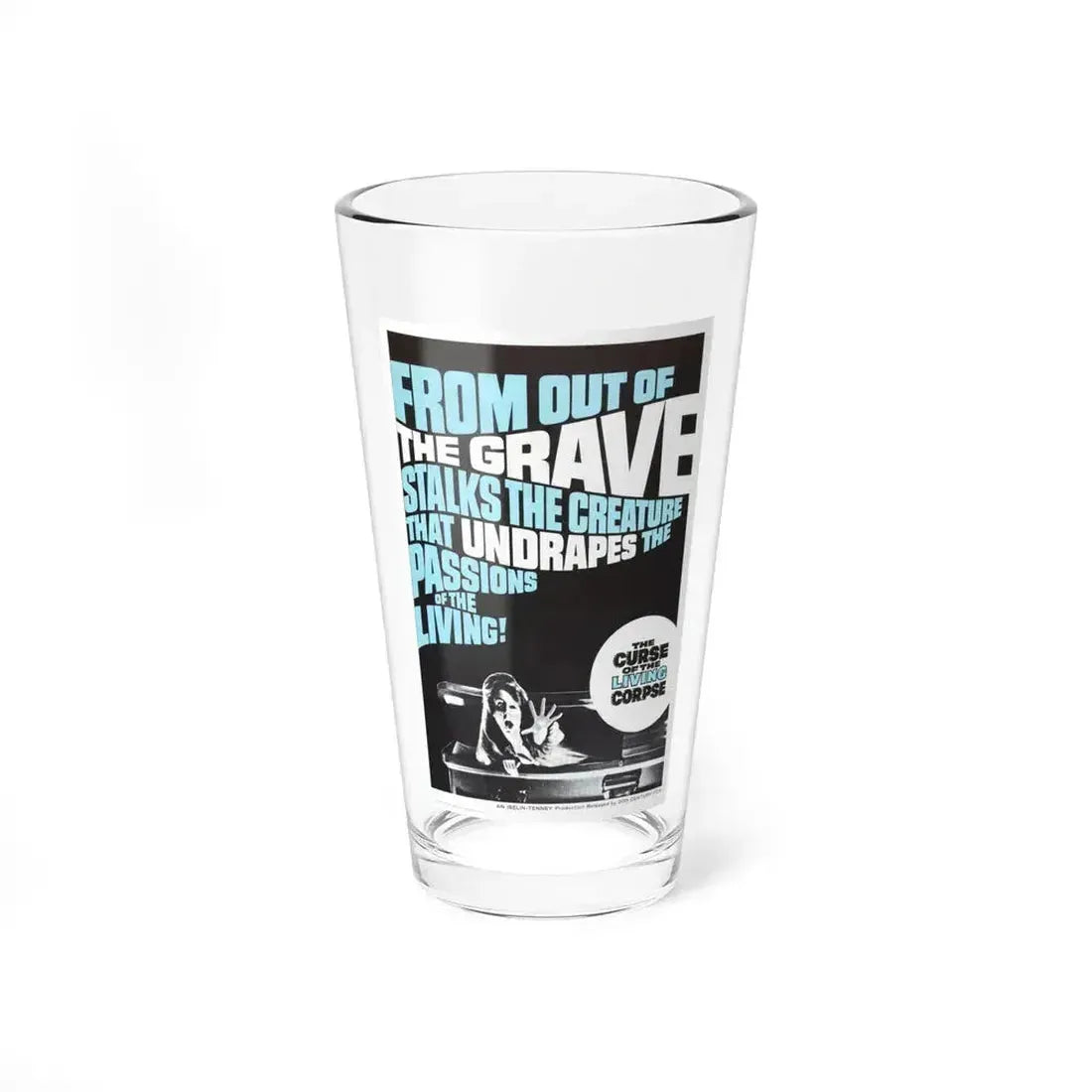 CURSE OF THE LIVING CORPSE 1964 Movie Poster - Pint Glass 16oz 16oz - Go Mug Yourself