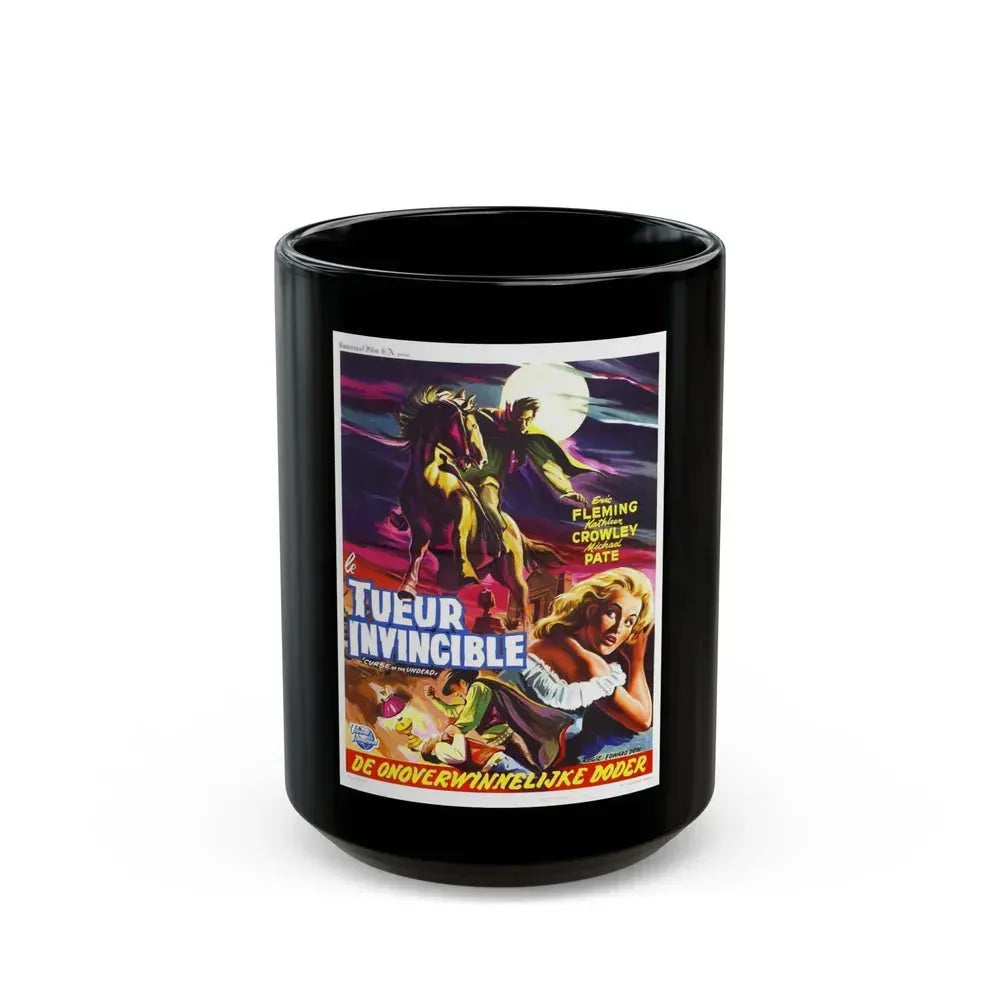 CURSE OF THE UNDEAD (BELGIAN) 1959 Movie Poster - Black Coffee Mug 15oz - Go Mug Yourself