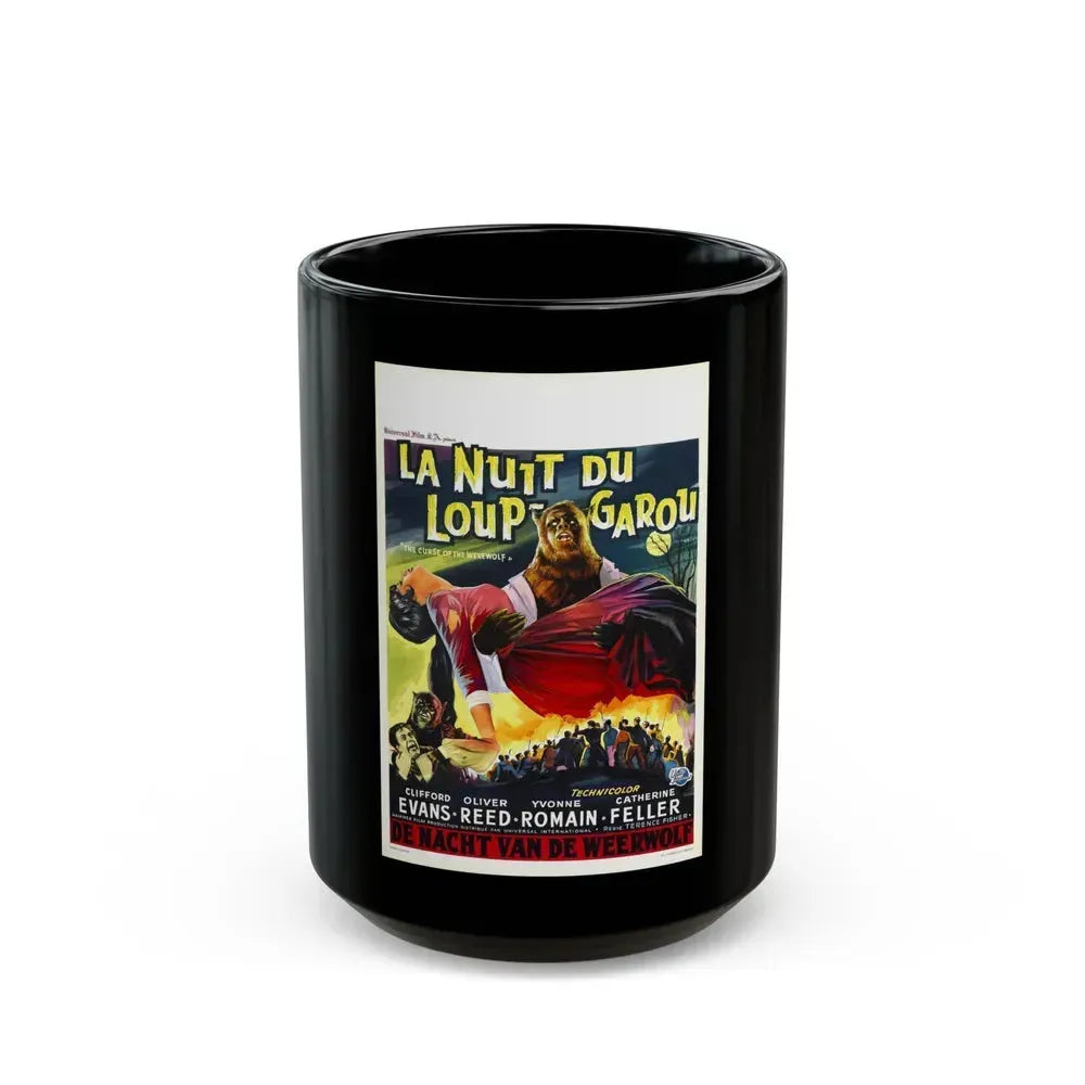 CURSE OF THE WEREWOLF (BELGIAN) 1961 Movie Poster - Black Coffee Mug 15oz - Go Mug Yourself
