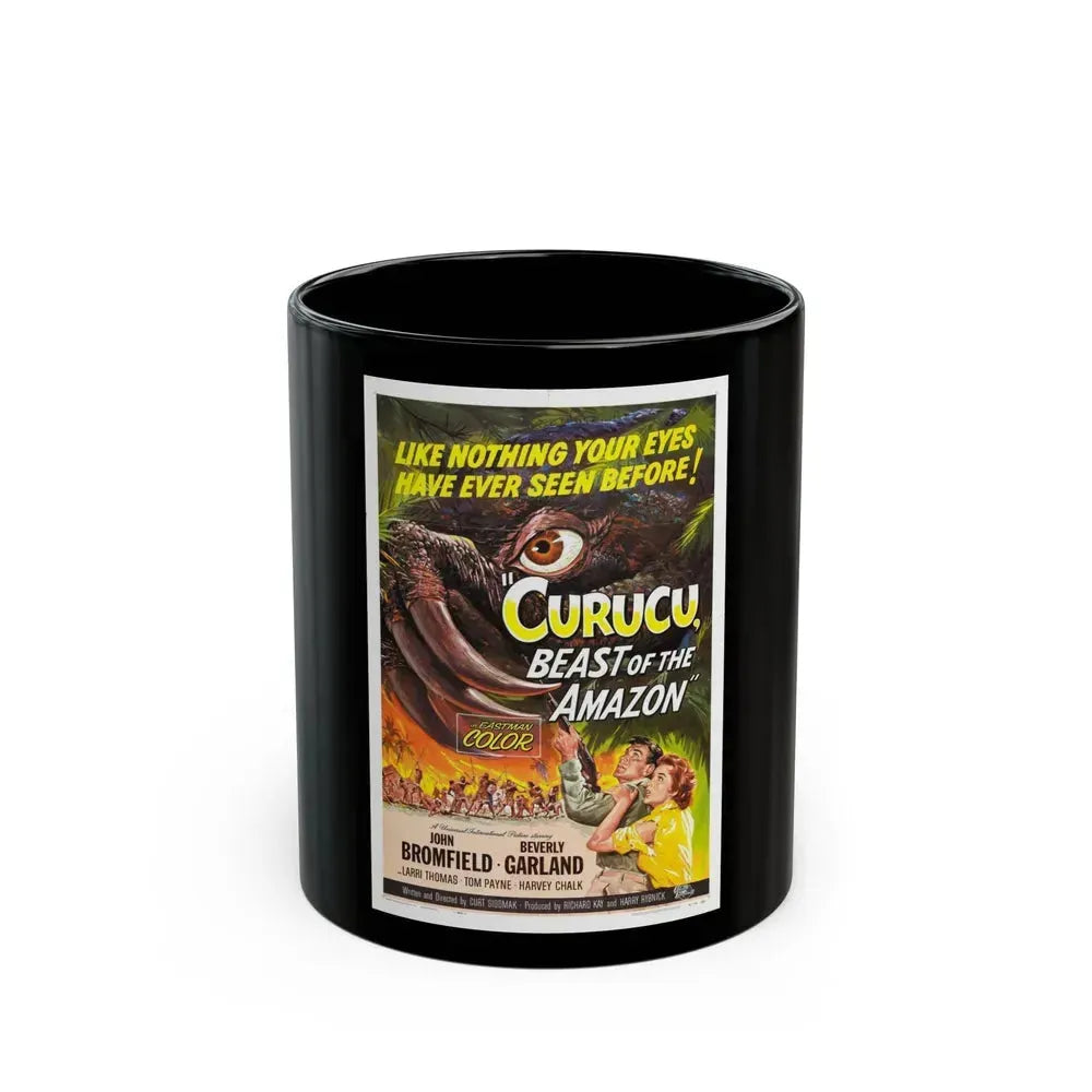 CURUCU, BEAST OF THE AMAZON 1956 Movie Poster - Black Coffee Mug 11oz - Go Mug Yourself