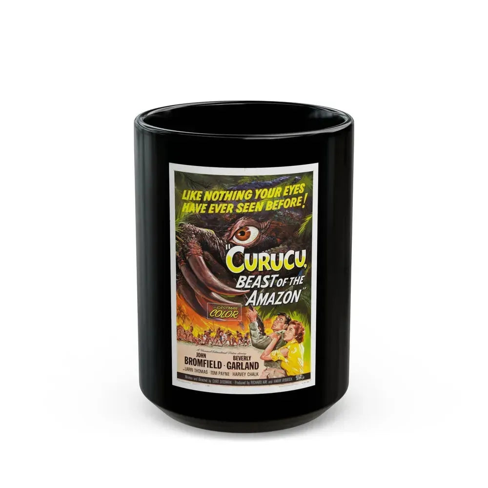 CURUCU, BEAST OF THE AMAZON 1956 Movie Poster - Black Coffee Mug 15oz - Go Mug Yourself